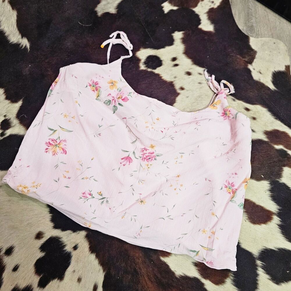Ralph Lauren Black Label vintage Y2k Coquette Floral Crop Tank